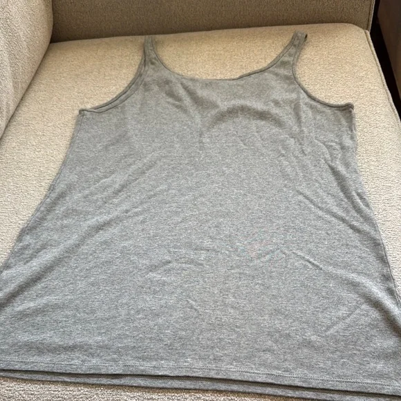 Eileen Fisher XL Gray Embellished Tank Top - Picture 4 of 6